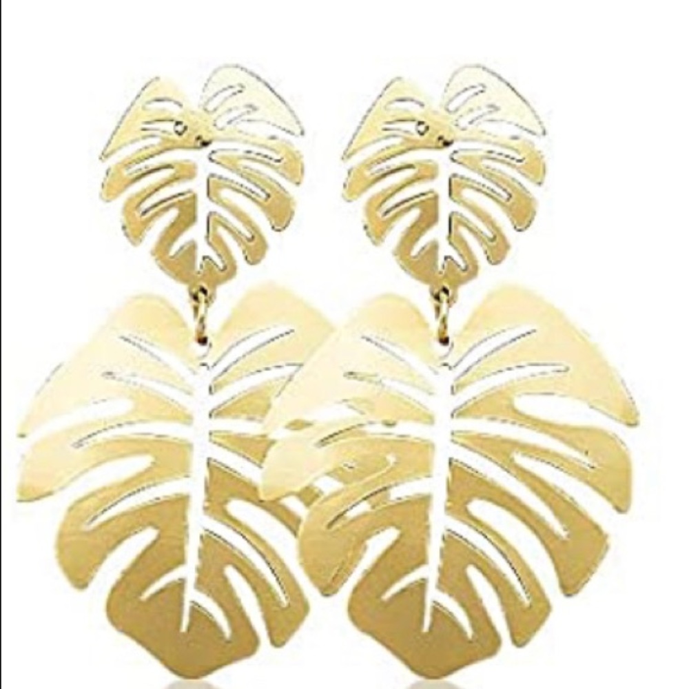 New Gold Statement Rattan Earrings